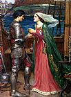 John William Waterhouse Famous Paintings - Tristan and Isolde with the Potion